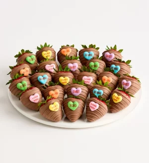 Conversation Hearts Dipped Strawberries